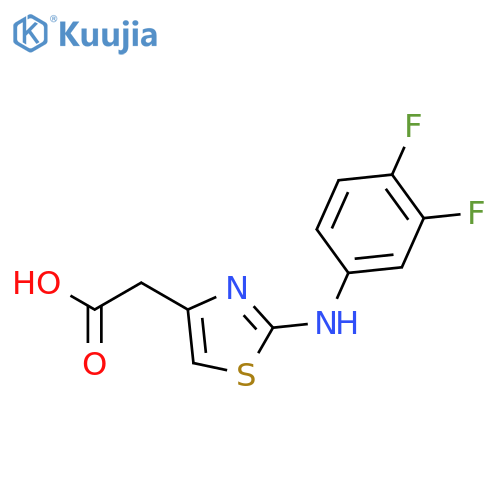 4-Thiazoleacetic acid, 2-[(3,4-difluorophenyl)amino]- structure
