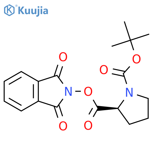 1-(tert-butyl) 2-(1,3-dioxoisoindolin-2-yl) (S)-pyrrolidine-1,2-dicarboxylate structure