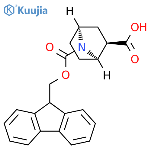 7-Azabicyclo[2.2.1]heptane-2,7-dicarboxylic acid, 7-(9H-fluoren-9-ylmethyl) ester, (1R,2R,4S)- structure