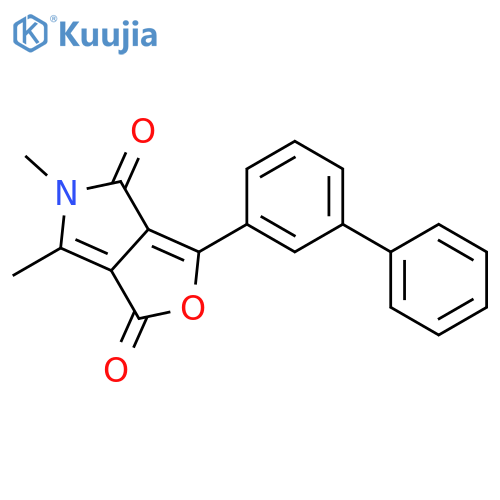 1H-Furo[3,4-c]pyrrole-1,4(5H)-dione, 3-[1,1'-biphenyl]-3-yl-5,6-dimethyl- structure