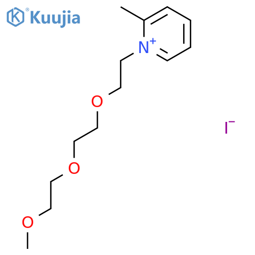 Pyridinium, 1-[2-[2-(2-methoxyethoxy)ethoxy]ethyl]-2-methyl-, iodide(1:1) structure