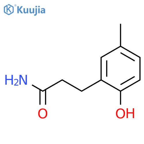 Benzenepropanamide, 2-hydroxy-5-methyl- structure