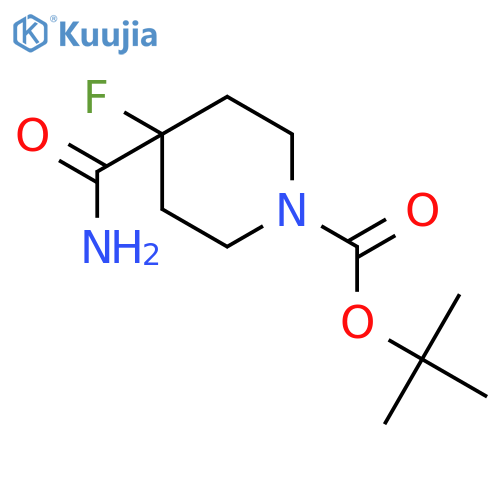 tert-Butyl 4-carbamoyl-4-fluoropiperidine-1-carboxylate structure
