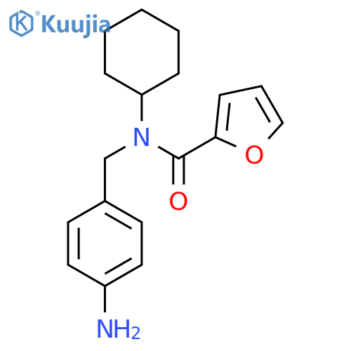 N-[(4-Aminophenyl)methyl]-N-cyclohexylfuran-2-carboxamide structure