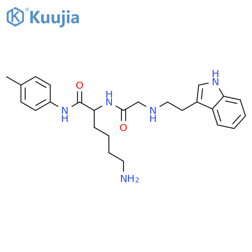 L-Lysinamide, N-[2-(1H-indol-3-yl)ethyl]glycyl-N-(4-methylphenyl)- structure