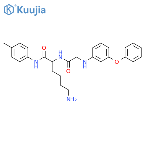 L-Lysinamide, N-(3-phenoxyphenyl)glycyl-N-(4-methylphenyl)- structure