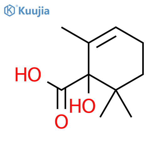 2-Cyclohexene-1-carboxylic acid, 1-hydroxy-2,6,6-trimethyl- structure