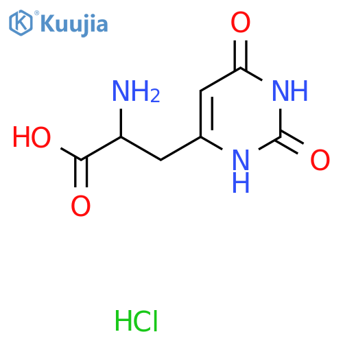 2-amino-3-(2,4-dioxo-1H-pyrimidin-6-yl)propanoic acid;hydrochloride structure