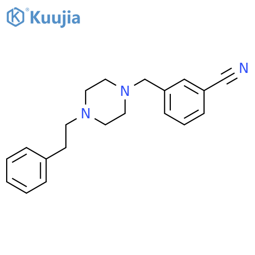 3-{4-(2-phenylethyl)piperazin-1-ylmethyl}benzonitrile structure