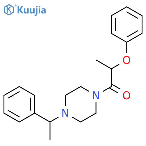 1-Propanone, 2-phenoxy-1-[4-(1-phenylethyl)-1-piperazinyl]- structure