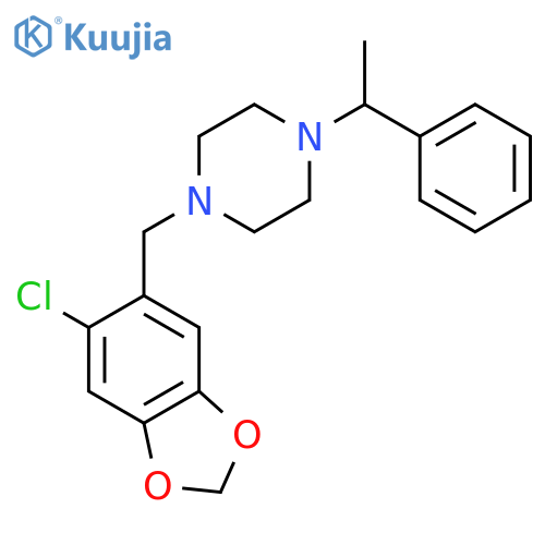 Piperazine, 1-[(6-chloro-1,3-benzodioxol-5-yl)methyl]-4-(1-phenylethyl)- structure