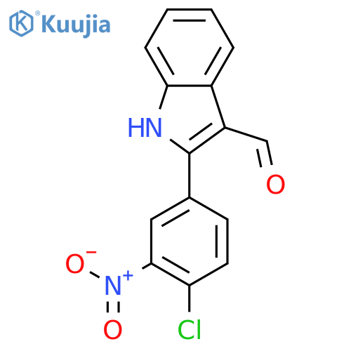 1H-Indole-3-carboxaldehyde, 2-(4-chloro-3-nitrophenyl)- structure