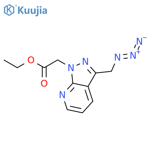 1H-Pyrazolo[3,4-b]pyridine-1-acetic acid, 3-(azidomethyl)-, ethyl ester structure