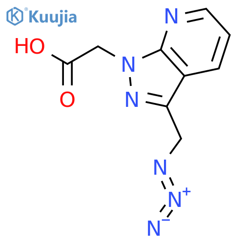 1H-Pyrazolo[3,4-b]pyridine-1-acetic acid, 3-(azidomethyl)- structure