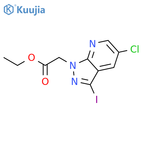 1H-Pyrazolo[3,4-b]pyridine-1-acetic acid, 5-chloro-3-iodo-, ethyl ester structure