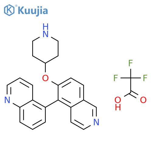 Quinoline, 5-[6-(4-piperidinyloxy)-5-isoquinolinyl]-, 2,2,2-trifluoroacetate(1:1) structure