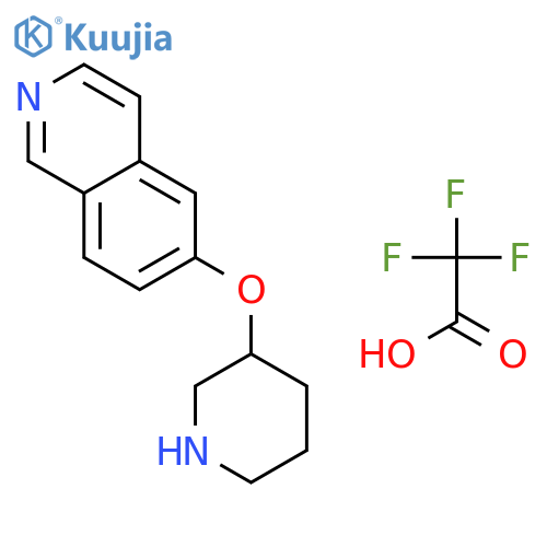 Isoquinoline, 6-(3-piperidinyloxy)-, 2,2,2-trifluoroacetate (1:1) structure