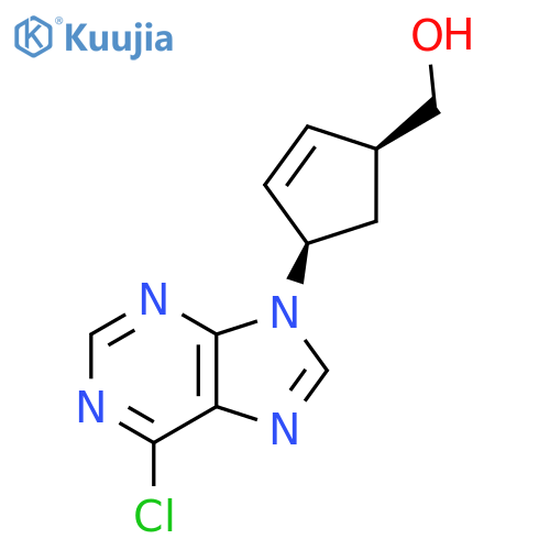 [(1S,4R)-4-(6-Chloropurin-9-yl)cyclopent-2-en-1-yl]methanol structure