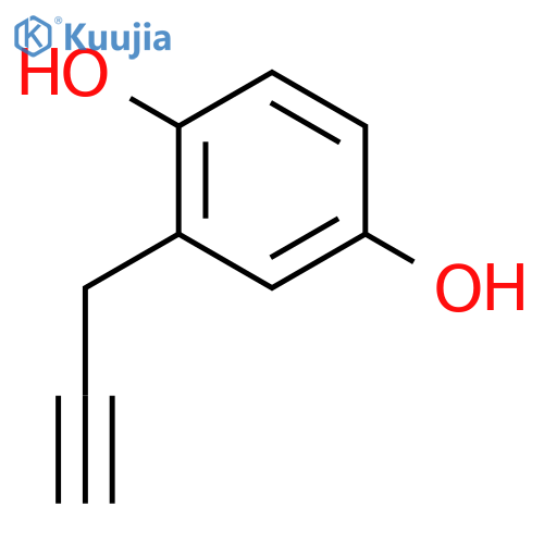 2-(prop-2-yn-1-yl)benzene-1,4-diol structure