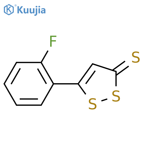 3H-1,2-Dithiole-3-thione, 5-(2-fluorophenyl)- structure