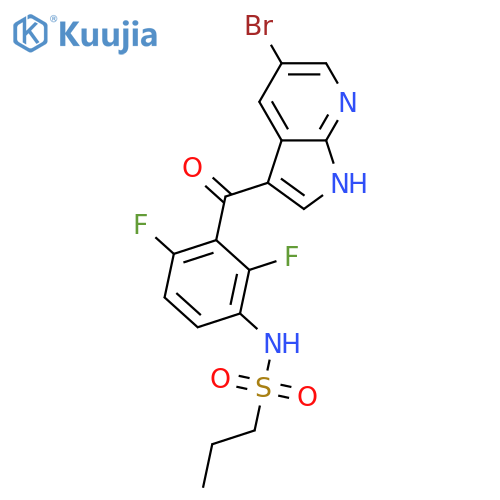 N-(3-(5-Bromo-1H-pyrrolo[2,3-b]pyridine-3-carbonyl)-2,4-difluorophenyl)propane-1-sulfonamide structure