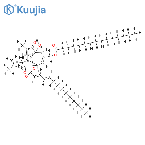 5-Deooxy,6,7-deepoxy,6,7-didehydro,20-pentadecanoyl-Huratoxin structure