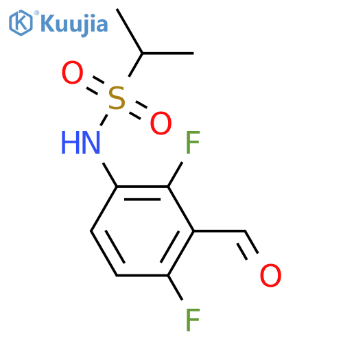 N-(2,4-difluoro-3-formylphenyl)propane-2-sulfonamide structure