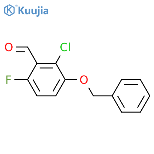 3-(BENZYLOXY)-2-CHLORO-6-FLUOROBENZALDEHYDE structure