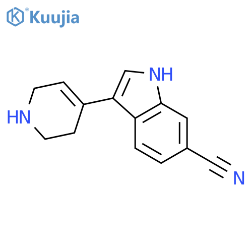 3-(1,2,3,6-Tetrahydro-4-pyridinyl)-1H-indole-6-carbonitrile structure