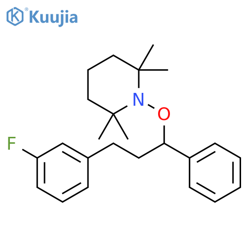 Piperidine, 1-[3-(3-fluorophenyl)-1-phenylpropoxy]-2,2,6,6-tetramethyl- structure