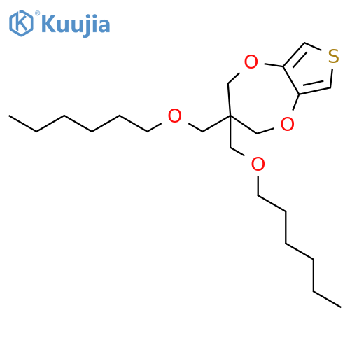 2H-Thieno[3,4-b][1,4]dioxepin, 3,3-bis[(hexyloxy)methyl]-3,4-dihydro- structure