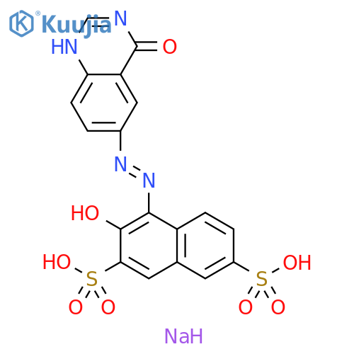 2,7-Naphthalenedisulfonic acid, 4-[2-(3,4-dihydro-4-oxo-6-quinazolinyl)diazenyl]-3-hydroxy-, sodium salt (1:2) structure