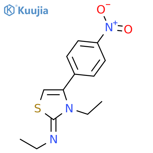 Ethanamine, N-[3-ethyl-4-(4-nitrophenyl)-2(3H)-thiazolylidene]- structure