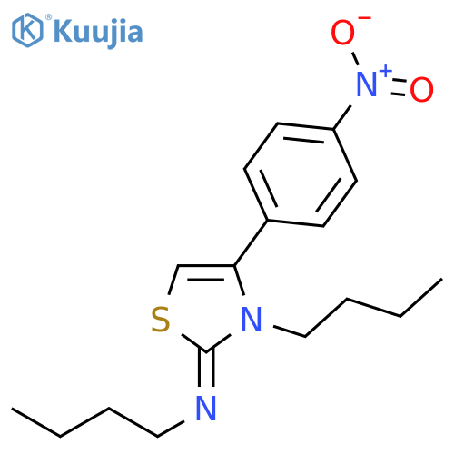 1-Butanamine, N-[3-butyl-4-(4-nitrophenyl)-2(3H)-thiazolylidene]- structure