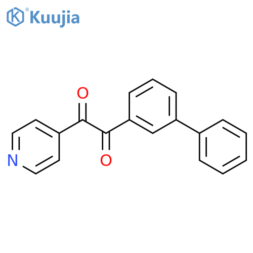 1,2-Ethanedione, 1-[1,1'-biphenyl]-3-yl-2-(4-pyridinyl)- structure