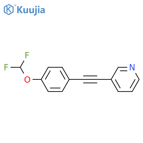 Pyridine, 3-[2-[4-(difluoromethoxy)phenyl]ethynyl]- structure