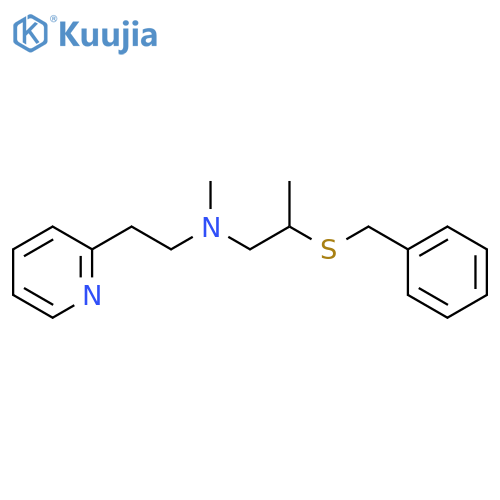2-Pyridineethanamine, N-methyl-N-[2-[(phenylmethyl)thio]propyl]- structure