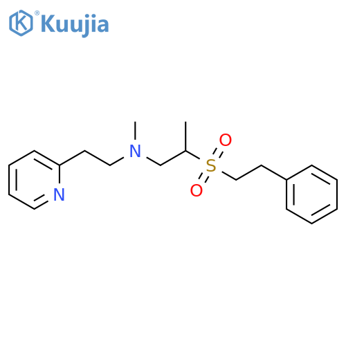 2-Pyridineethanamine, N-methyl-N-[2-[(2-phenylethyl)sulfonyl]propyl]- structure