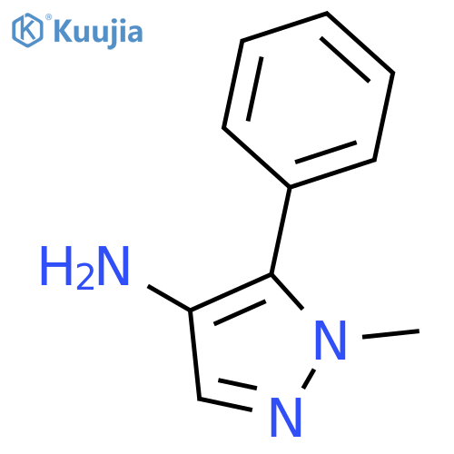 1-methyl-5-phenyl-1H-pyrazol-4-amine structure