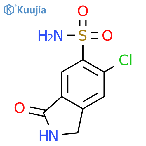 6-CHLORO-3-OXO-2,3-DIHYDRO-1H-ISOINDOLE-5-SULFONIC ACID AMIDE structure