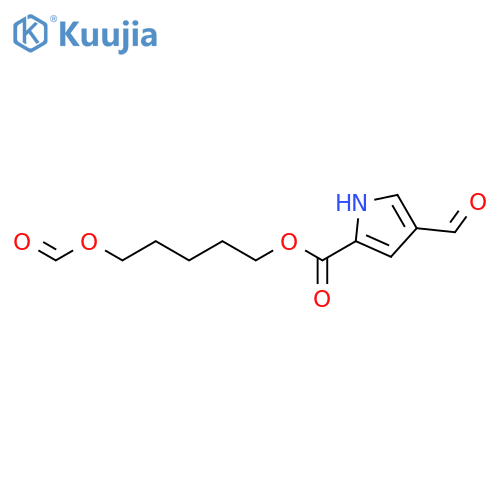 1H-Pyrrole-2-carboxylic acid, 4-formyl-, 5-(formyloxy)pentyl ester structure