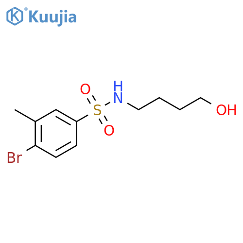 Benzenesulfonamide, 4-bromo-N-(4-hydroxybutyl)-3-methyl- structure