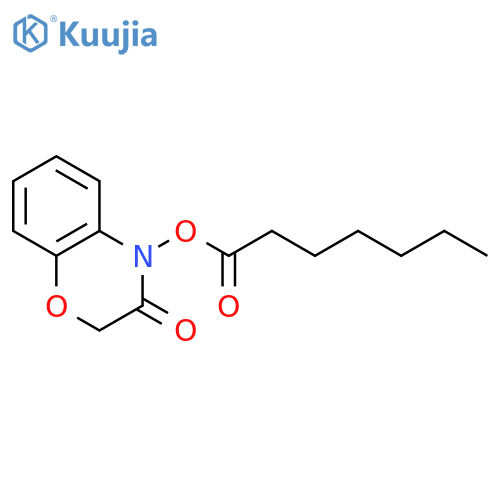 Heptanoic acid, 2,3-dihydro-3-oxo-4H-1,4-benzoxazin-4-yl ester structure