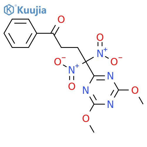 1-Butanone, 4-(4,6-dimethoxy-1,3,5-triazin-2-yl)-4,4-dinitro-1-phenyl- structure