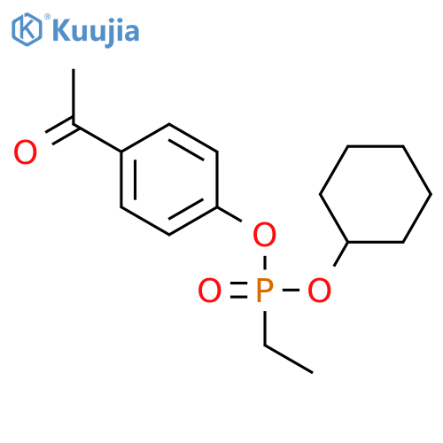 Phosphonic acid, P-ethyl-, 4-acetylphenyl cyclohexyl ester structure