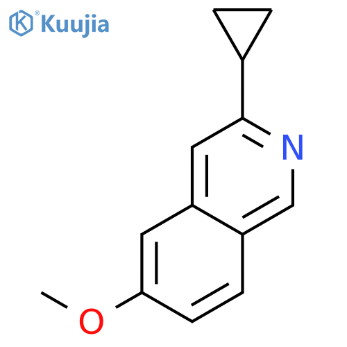 Isoquinoline, 3-cyclopropyl-6-methoxy- structure