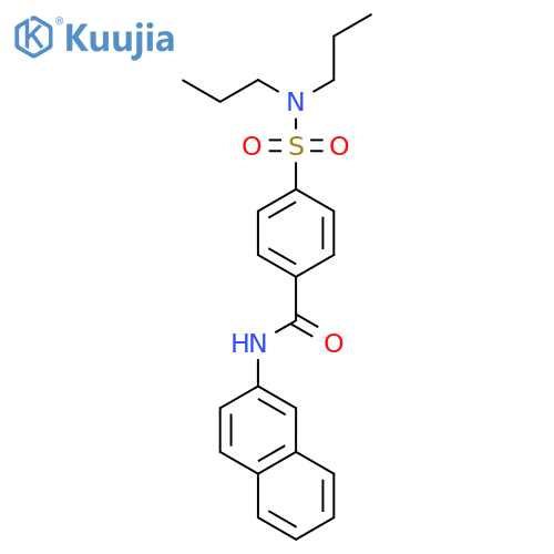 Benzamide, 4-[(dipropylamino)sulfonyl]-N-2-naphthalenyl- structure