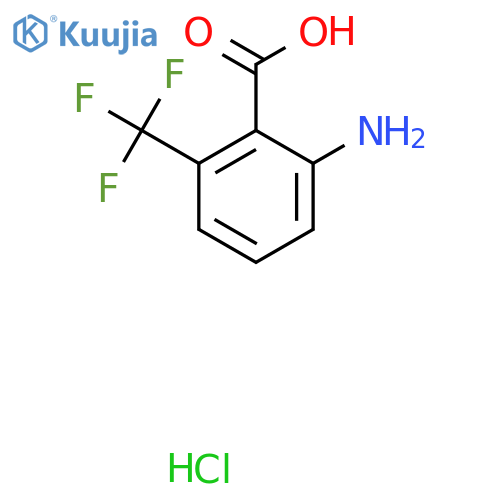 2-amino-6-(trifluoromethyl)benzoic acid;hydrochloride structure