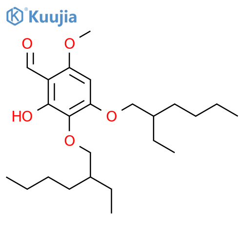 Benzaldehyde, 3,4-bis[(2-ethylhexyl)oxy]-2-hydroxy-6-methoxy- structure