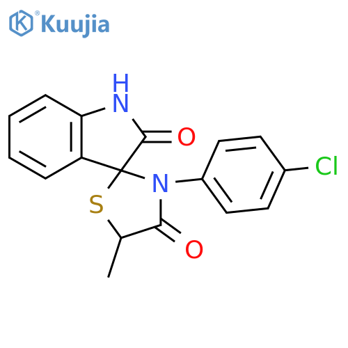 3'-(4-chlorophenyl)-5'-methyl-1,3-dihydrospiro(2H-indole-3,2'-[1,3]-thiazolidine)-2,4'-dione structure